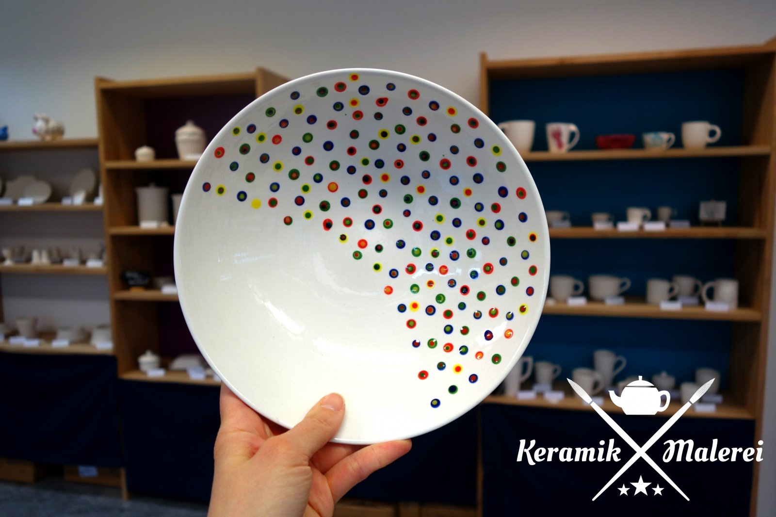 Handbemalter Teller, KeramikMalerei Kriens